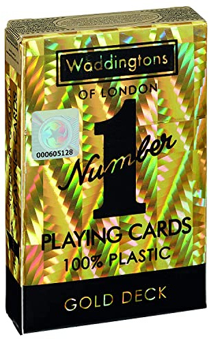 Waddingtons Number 1 Gold Playing Cards Game, Sleek Gold Foil Design Deck of Cards, Ideal for Snap, Poker and a Ideal Travel Companion, Gift and Toy for Ages 6 Plus