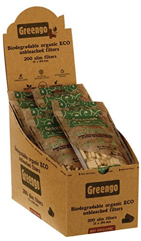 Greengo Bio Eco Filtre Fin biodégradable sans blanchissement 2 écrans (40 Sacs)