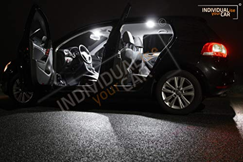 INDIVIDUALise your CAR Innenraumbeleuchtung SET für Golf 6 (5 Türer ohne Panoramadach, Pure-White) Rein-Weiß