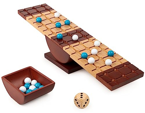 Rock Me Archimedes, Balancing Strategy Puzzle Marbles Family Board Game Retro STEM Learning Educational Toy, for Adults and Kids Ages 8 and up