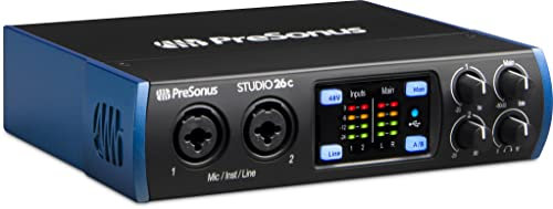 PreSonus Studio 26c, USB-C Audio-Interface, für Aufnahme, Streaming, Podcasting, mit Software-Bundle inklusive Studio One Artist, Ableton Live Lite DAW