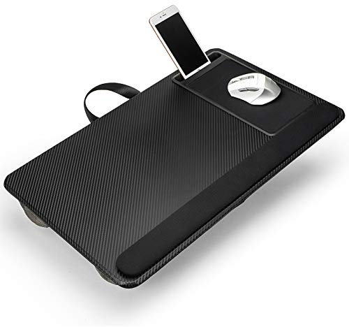 Laptopkissen für Bett mit Kissen，Laptop Unterlage Zubehör Couch mit Mausunterlage and Handgelenkauflage,Laptoptisch Tablett Passen bis zu 17 Zoll Laptop Notebook Schwarz