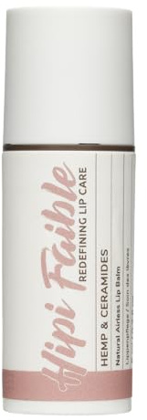 Hipi Faible HEMP & CERAMIDES Intensiv Lippenpflege für trockene Lippen – Premium Naturkosmetik Lip Balm mit Bio Wollwachs, Hygienischer 6 ml Pumpspender, ohne Duftstoffe