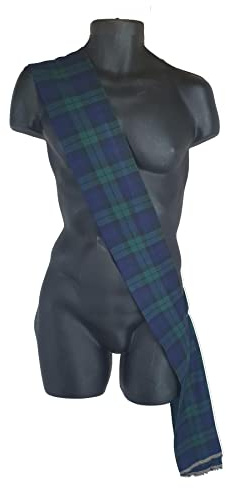 The Dragons Den Fascia tradizionale scozzese scozzese per adulti, 1,8 m (178 cm), accessorio per travestimento [Blackwatch]