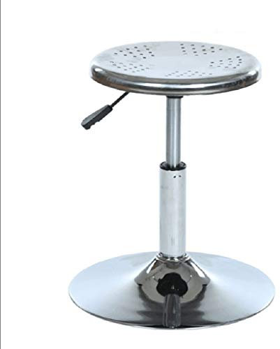 SIGOLY Hocker auf Rädern Edelstahlhocker, Arbeitsstuhl, Arbeitshocker, Hubdreh-Hohlstuhl Friseurlabor Fließband Werkstatt Kleiner Stuhl 40-50 cm (Color : True Color) Marriage