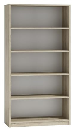Oggi Oropesa Hohes Bücherregal Fünf Regale SchlafzimmerAufbewahrungseinheit Aufbewahrungsregale Bücherregale und Regaleinheiten Bücherregaleinheit 80 x 30 x 182 cm, Eiche Sonoma
