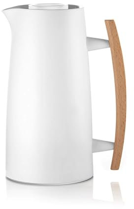Guzzini Termos Caraffa Termica Riviera Thermos Caldo Freddo Tavola 1 Litro Plastica Legno Bianco Latte