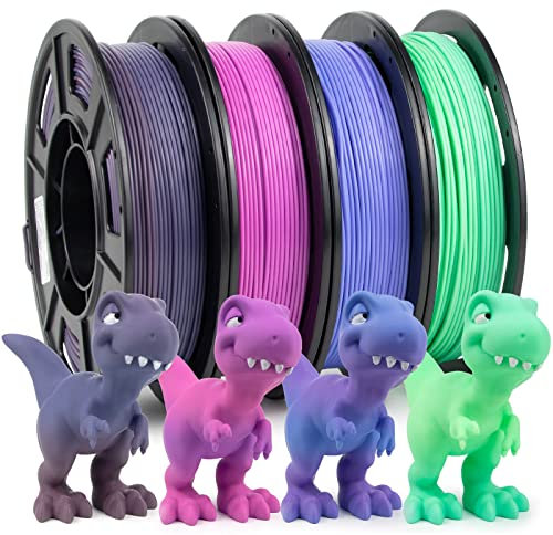 iSANMATE PLA+ Filament 1.75MM, PLA+ Matt 3D Drucker Filament Set, Macaron Regenbogen PLA Plus, Maßgenauigkeit +/- 0.02mm, 4 x 250g/Spule