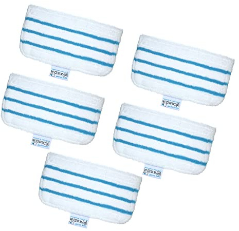YIWENG 5 Pack Mop Pads Replacement for Black + Decker Steam Mop FSM1610/ FSM1630 Washable Mopping Pad Accessories