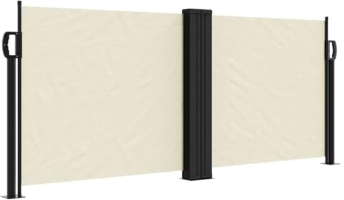 vidaXL Tenda da Sole Laterale Retrattile Crema 100x1000 cm