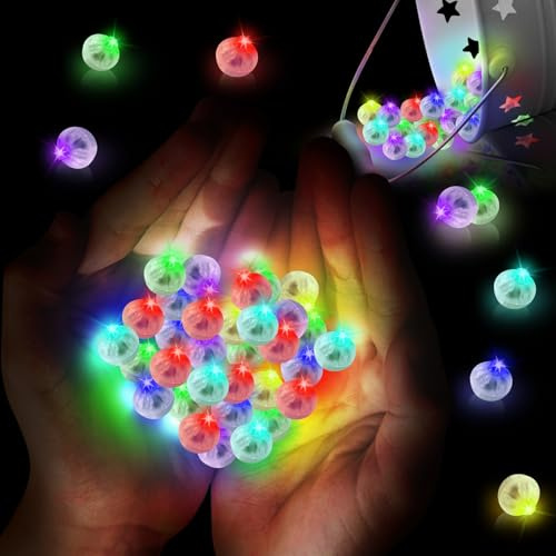 SPERMUOY LED Ballons Lichter,100 Stück Runde LED Ballons Lichter Mini Led Ballonlichter Bunte Blinkende Party Licht für Papierlaternen Ballons Hochzeit Party Blumen Dekoration Balloon Lights-Bunte
