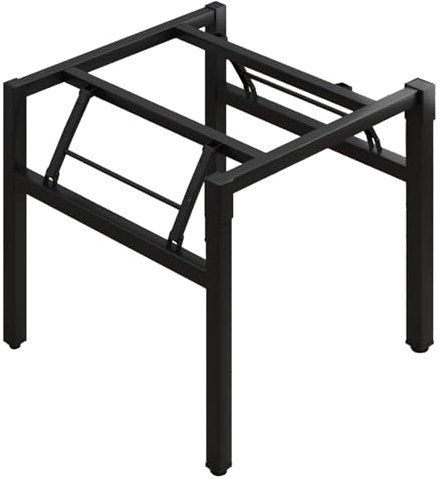BUETPOX Tischbeine Metall Tischgestell, Klappbare Tischbeine, Möbelfuß Rund Stahlrohrfuß, Ideal Als Tischbein Für Die Gestaltung Individueller Möbelstücke(Size:80cm/31.5in)