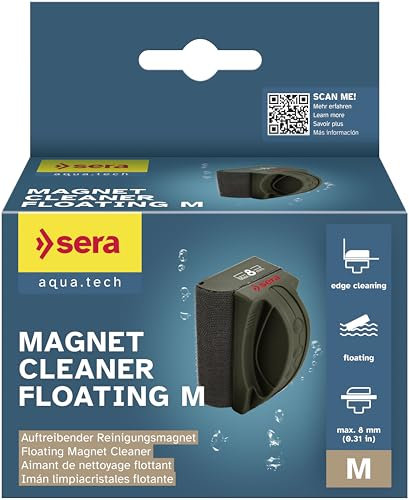 sera Magnet Cleaner Floating M 8 mm Glass | auftreibender Reinigungsmagnet | schwimmender Algenmagnet fürs Aqurium