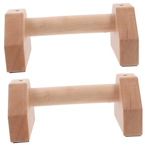 KITANDOVE 2stücke Push-up Griffe Holz Rutschfeste Liegestütz-ständer Für Krafttraining Und Fitness Ergonomische Handstand Unterstützung Für Home Gym Workouts