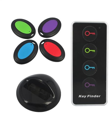 Key Finder Remote, 4-receiver Key Tracker, Remote Item Finder, Easy, Loud Sound Alert, 1 Set, For Family Friends, Finding Key Wallet And Passport