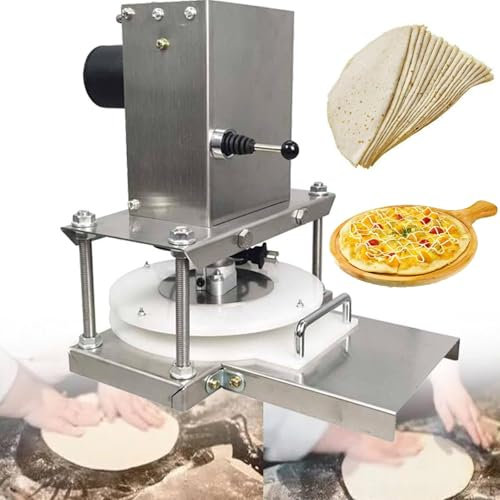 XCSCUK 2000 W elektrische Pizzateigpresse, Teigroller, zum Pressen von Pizza und Pasta (25cm)