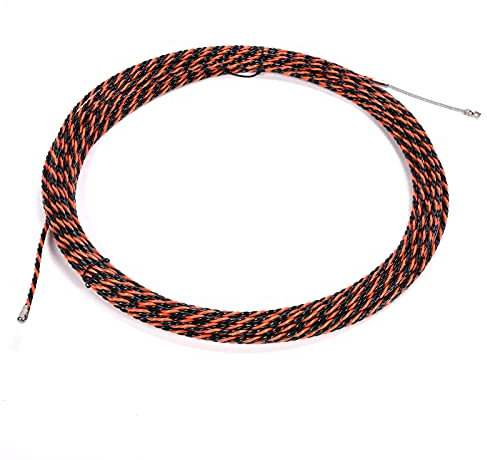 Cable para Colgar Cable Revestido de 30 M/98,4 Pies Alambre de Acero Cuerda de Acero Inoxidable Alambre Revestido Rojo y Negro para Ascensores y Grúas Torre