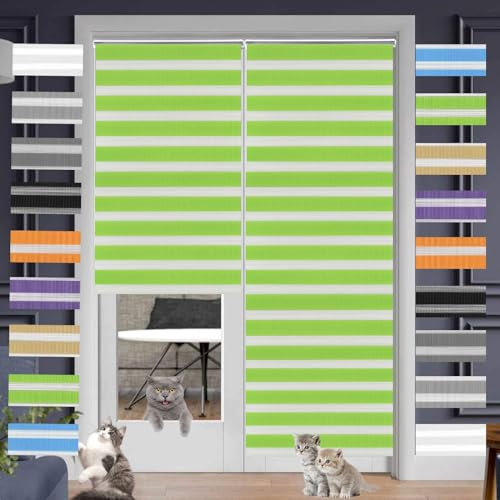 Tragbare Verdunkelungsrollos, 40 x 250 cm, lichtfilternd, Thermo-Rollos für Privatsphäre und Sonnenschutz, einfache Installation, ideal für Schlafzimmer, Büro, Wohnung, Reisen, Grün