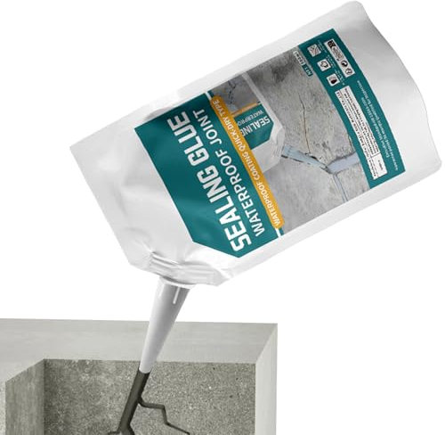 Riparazione per Crepe nel Calcestruzzo | Sigillante Idrorepellente per Riparazioni da 500ml,Adesivo Forte per Piastrelle, Stucco a Presa Rapida per Davanzali, Angoli e Tetti