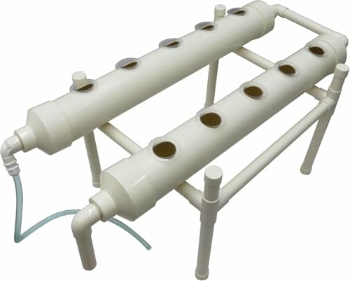 Sistema di Coltivazione idroponica Sistema di Coltivazione idroponica 10 siti per Piante Sistema di Coltivazione idroponica a Strato Singolo con 2 Tubi, Pompa dell'Acqua, Spugna per la colti