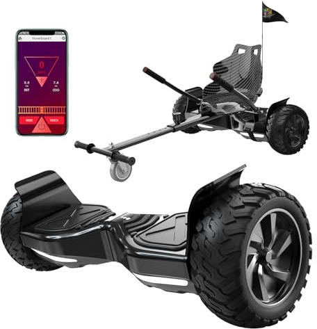 RCB Hoverboards SUV mit Sitz Hoverboards Off-Road, App-fähige Bluetooth Hoverboards, 8,5 '' Hummer + Hoverkart Go Kart für Self Balancing hoverboards, Geschenk für Kinder