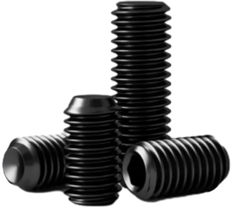 WKAIYUAN Vis sans tête à six pans creux M8 en acier au carbone noir de grade 12.9, vis sans tête à extrémité concave(M8_6 MM X 50 PCS)