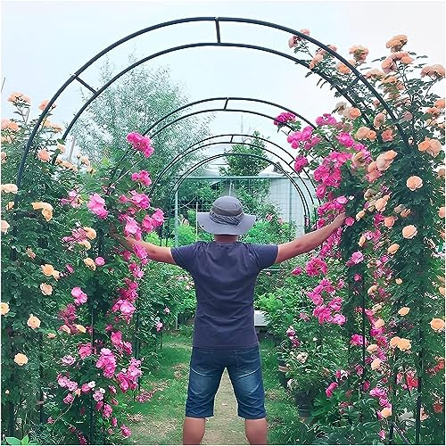 Arco de jardín de metal para boda, 120-350 cm, enrejado grande para plantas trepadoras, verde, 1,8 m de ancho x 2,2 m de alto, decoración al aire libre para jardín y eventos