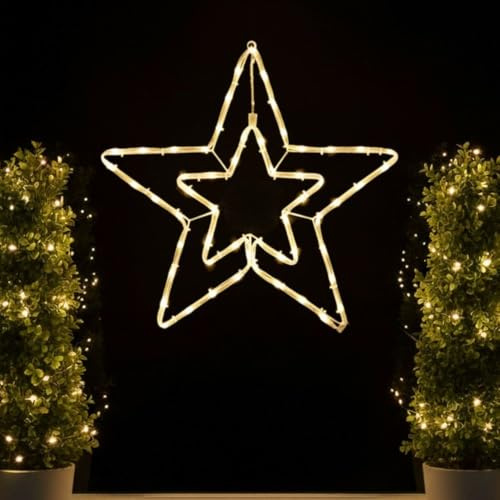 LED Fensterdeko Weihnachten mit Timer und Batterie hängend Fensterbilder beleuchtet mit Saugnapf Weihnachtsdeko innen Deko Fenster Silhouette Beleuchtetes Fensterbild Leuchtend Weihnachtsbeleuchtung