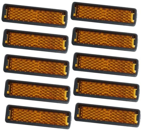 KICHOUSE 10 Piezas Reflectores Amarillos para Pedales de Bicicleta Reflectores de Seguridad Nocturna para Ciclismo Accesorios Reflectantes Duraderos para Mountain Bike Instalación Fácil