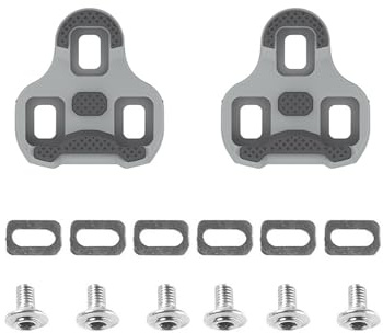 Cykel Cleats kompatibel med Look Keo Bike pedaler, 3-håls greppblad 2 Max Carbon Classic Cleats, 4,5° flytta, racercykelpedal, grå MTB-pedalplattor Road Cleats, cykeltillbehör set för cykelidrottare