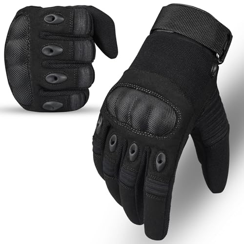 Hand Fellow Motorbike Gloves Leather – Motorcycle Gloves Mens with Knuckle Protection – Motorbike Gloves for Riding, Racing, and Dirt Biking – Durable Motorcycle Gloves