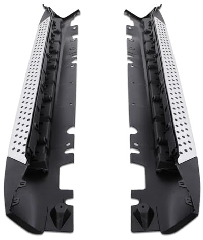 Predator4x4 Black & Silver Side Steps Running Boards Compatible With BMW X5 E70 07-13 Bolt On Heavy Duty Foot Rail Sills Sidesteps