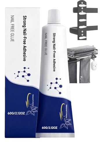 No Drill Wall Mounting Adhesive, Heavy Duty Construction Adhesive, Waterproof Instant Grab Nail Free Glue, Professional Strong Bonding Liquid Nails for Panels Baseboard and DIY Repair (1pcs)
