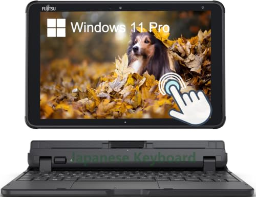 Fujitsu Stylistic Q5010 Touchscreen Laptop, Intel Celeron N4020, 10,1 FHD (1920x1200), 4 GB di RAM, eMMC da 64 GB, tastiera QWERTY giapponese, Windows 11 Pro (Ricondizionato)