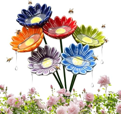 Station D'Abreuvoir pour Abeilles Six pièces de Bain en céramique et
