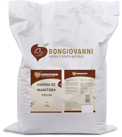 BONGIOVANNI FARINE E BONTA' NATURALI Farina Manitoba Tipo 00, per Pasticceria Lievitata, Formato da 5kg