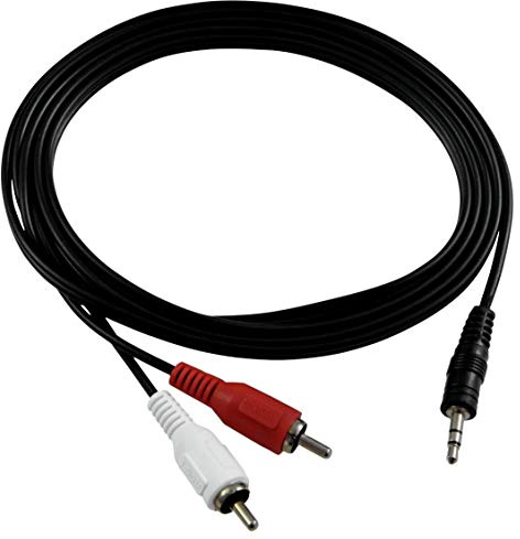 Cavo Audio Stereo Adattatore Jack 3.5 mm a 2 x RCA maschio lunghezza 1,2 metri per smartphone tablet lettore mp3 casse smart tv(2pezzi)