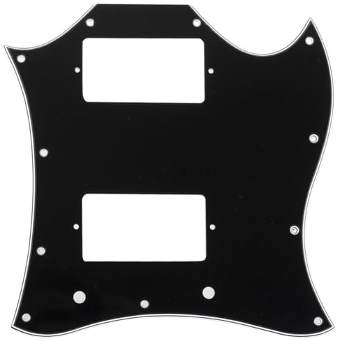 Musiclily Pro 11 Löcher Large Full Face Schlagbrett 3 lagig Schwarz | für Import SG E-Gitarre