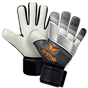 ERIMA Erwachsene Torwarthandschuhe SKINATOR Hybrid Training, schwarz/weiß/neon orange, 11, 7221905