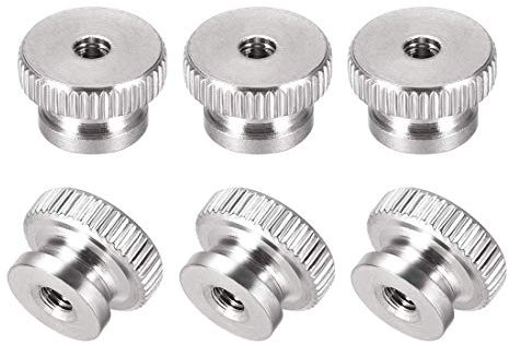 Tuercas de rueda M3 redondas con cadena de acero inoxidable 304-6 piezas