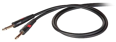Proel DHG100LU05 - Cavo audio professionale Die Hard Gold con connettori Jack 6.3mm Mono a Jack 6.3mm Mono da 0,5mt, Nero
