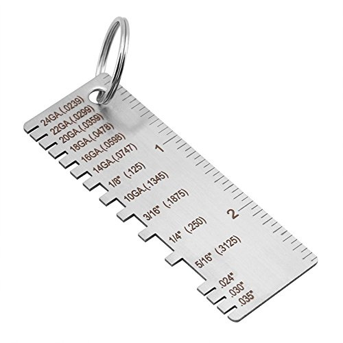 Strumento di ispezione delle dimensioni placcato calibro di saldatura resistente all'usura calibro di spessore del filo metallico a doppia faccia in lamiera di acciaio inossidabile
