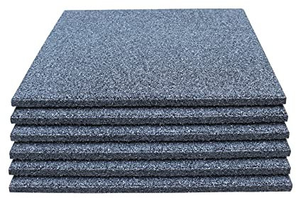 6x Spielplatzmatte Schwarz 50x50x2,5cm Fallschutzmatten Gummimatten Gummiplatten Schaukel