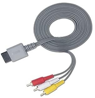 RUITROLIKER câble AV câble composite TV 10 pieds / 3 mètres câble d'extension Retro 3 RCA avec enrouleur pour CONSOLE Wii Wii U