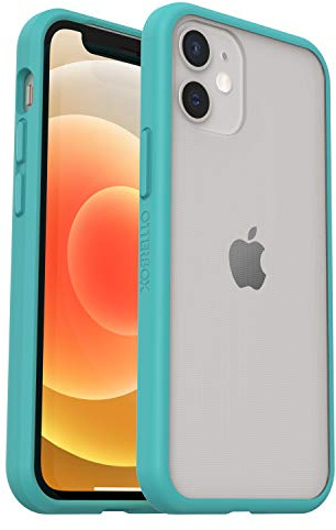 OtterBox React Series Case for iPhone 12 mini, Shockproof, Drop proof, Ultra-Slim, Protective Thin Case, Tested to Military Standard, Clear/Blue