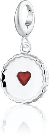 Lily Charmed Biscuit Charm for Women | Clip-On Attachment Compatible with Pandora | Sterling Silver or Gold Plated Options | Fits All Leading Bracelets & Necklaces | UK Design