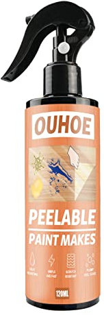 Colorful 120ML Möbel abziehbarer Lackspray imprägniert Hoch Temperatur beständige Transparente wasserdicht Schutzfolie Permanentspray Klarlack zum Metall, Kunststoff, Holzboden (Multicolor, 100ML)