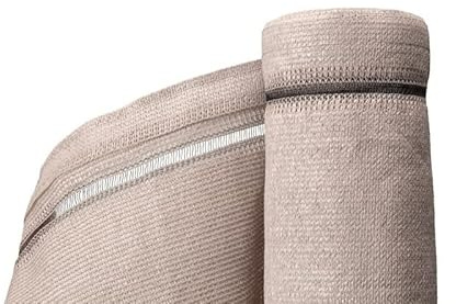 EASY CLOTURE Brise Vue 220 g/m² H1m50 x L 10m Taupe - Résistant UV Vent et déchirures - Intimité Vis-à-vis - Jardin Balcon Terrasse