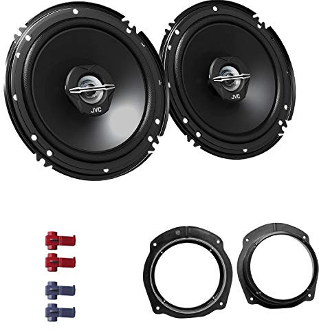 JVC CS-J620X Auto Lautsprecher 16,5 cm mit Einbauset passend für FIAT Bravo (198) 5-Türer ab 2007 Türen vorne/hinten 600 W 165mm 2 Wege Koax