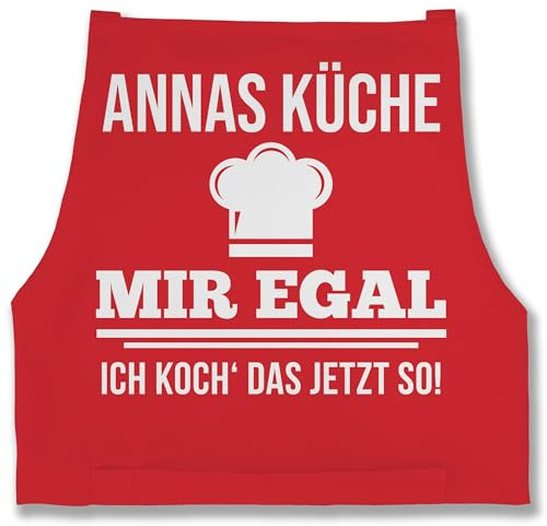 Geschenk mit Namen personalisiert by Shirtracer - Schürze - Kochschürze - Mir egal ich koch das jetzt so mit Namen